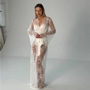 Bridal Long Lace Robe